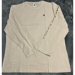 XL BTS Map Of The Soul ON:E Long Sleeve T-Shirt  Beige Concert Shirt